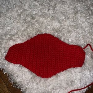 crocheted mask